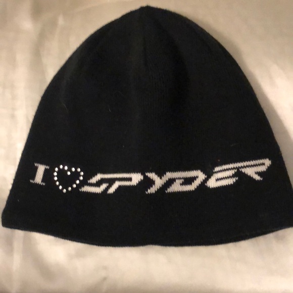 Spyder winter Black Beenie Hat - Picture 1 of 5